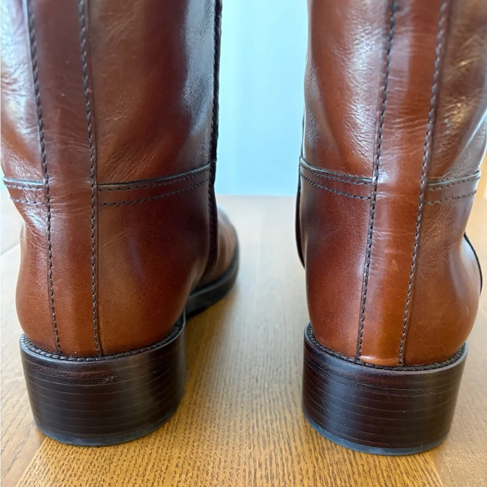 Tory Burch Brown Leather Riding Boots size 10 🎁EUC